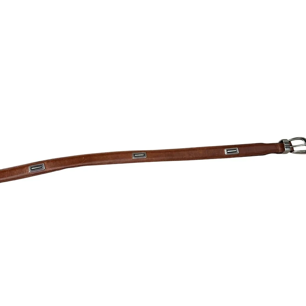 Vintage Top Grain Leather Belt Size 36‎ Brown Western Cowboy